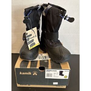 Kamik Snowcloud3 Kids Snow Boots US Size 11 Black Waterproof Insulated